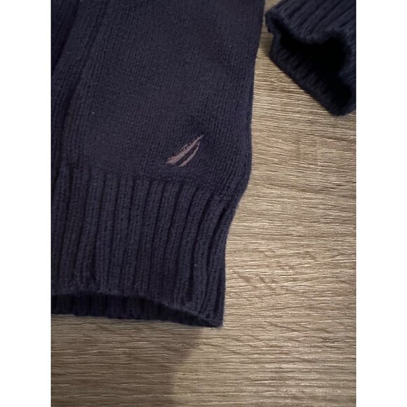 Nautica Navy Blue 3/4 Zip Sweater Size 4 - Picture 3 of 4